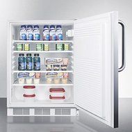 Summit FF7LSSTBADA: ADA compliant commercial all-refrigerator for freestanding use, with white cabinet, stainless... N4