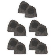 Theater Solutions 10R8L Outdoor Lava 8&quot; Rock 10 Speaker Set for Deck Pool Spa Yard Garden