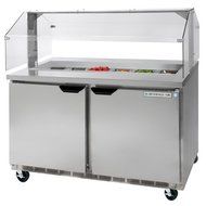 Beverage Air SPE48-12-SNZ Refrigerated Sandwhich Top Counter with Sneezeguard
