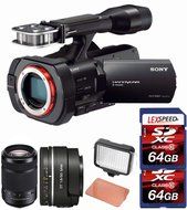 Sony NEX-VG900 Full-Frame Camcorder (Black) + SAL50F18 Sony DT 50mm f/1.8 Lens + Sony 55-300mm f/4.5-5.6 DT Lens... N2