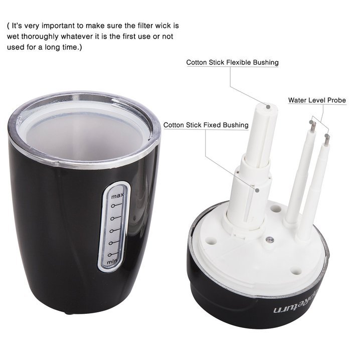 TopReturn Car Air Humidifier, Cool Mist Humidifier, 180ML USB Small Humidifier, Portable Humidifier for Car, Home... N34