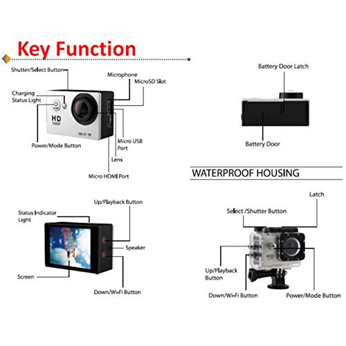 4K Wifi Sports Action Waterproof Camera Wireless 2.0 Inch Mini DV Full HD 1080P N9