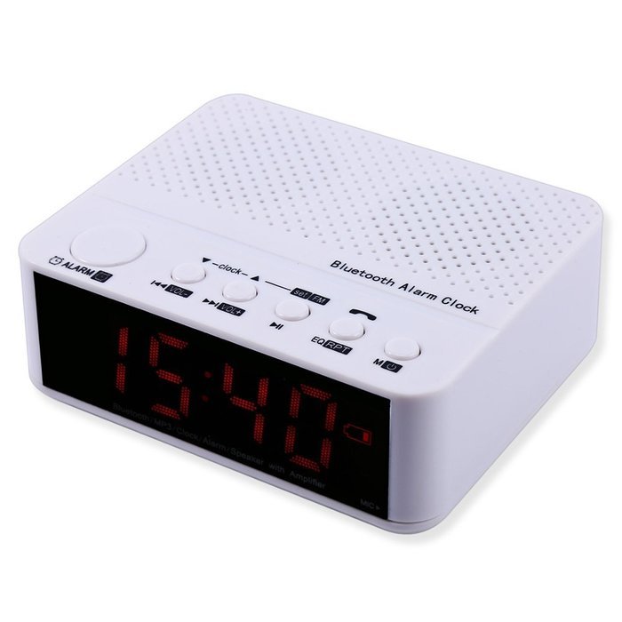 YOOYOO Portable Desktop Alarm Clock Bluetooth V2.1 Stereo Speaker Support FM Radio Handsfree AUX In TF Card with... N8