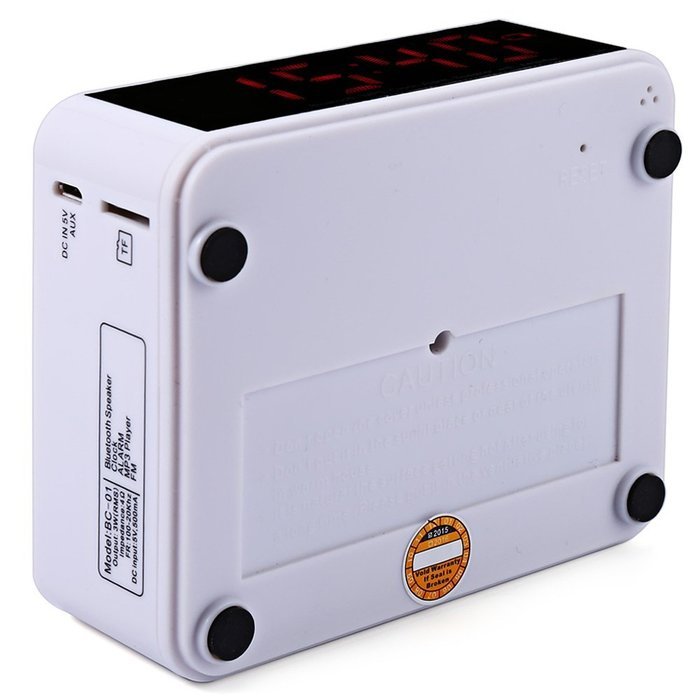 YOOYOO Portable Desktop Alarm Clock Bluetooth V2.1 Stereo Speaker Support FM Radio Handsfree AUX In TF Card with... N11