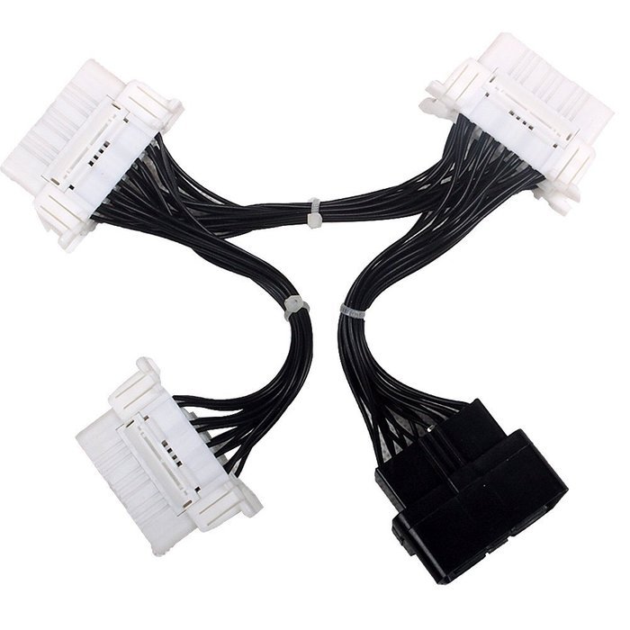 OBDSpace OBD2 16Pin OBD2 Splitter Extension Cable Male to Dual Female Y Cable, J1962M to 2-J1962F