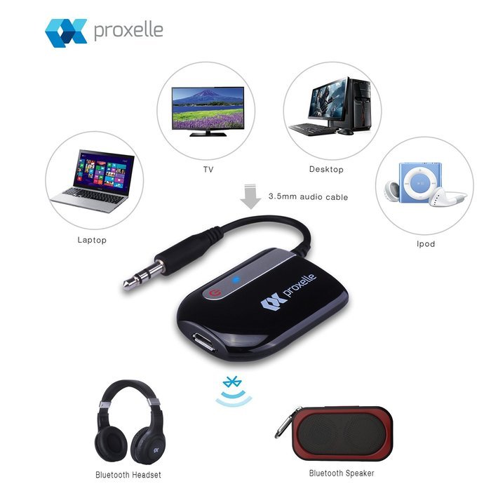 Bluetooth Audio Transmitter / Adapter - Transform your non-Bluetooth devices such as TV, Music Players, iPods,... N7