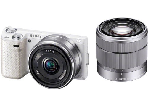 SONY DSLR ? NEX-5N Double lens kit White NEX-5ND/W - International Version (No Warranty) N2
