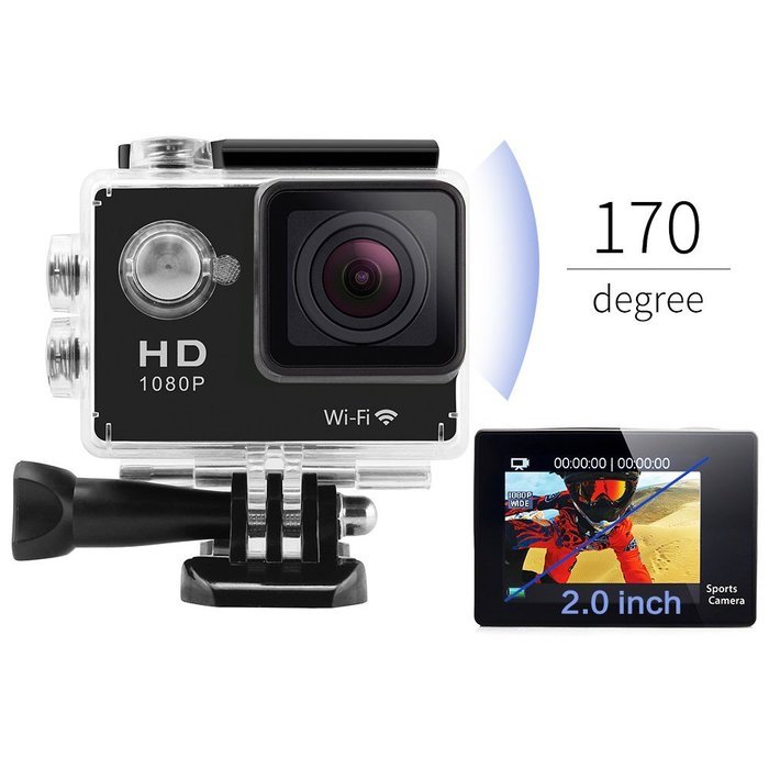 ANART&reg; SSC-20 WIFI HD 1080P 2.0'' Big LED Screen 170 Degree Waterproof Mini Sport Camera Helmet Action Car Camcorder N9