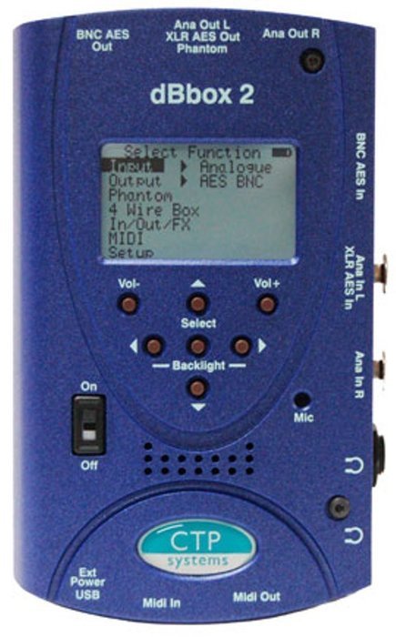 dBbox2 Analog, AES/EBU & SPDIF Audio Tester by CTP Systems N2