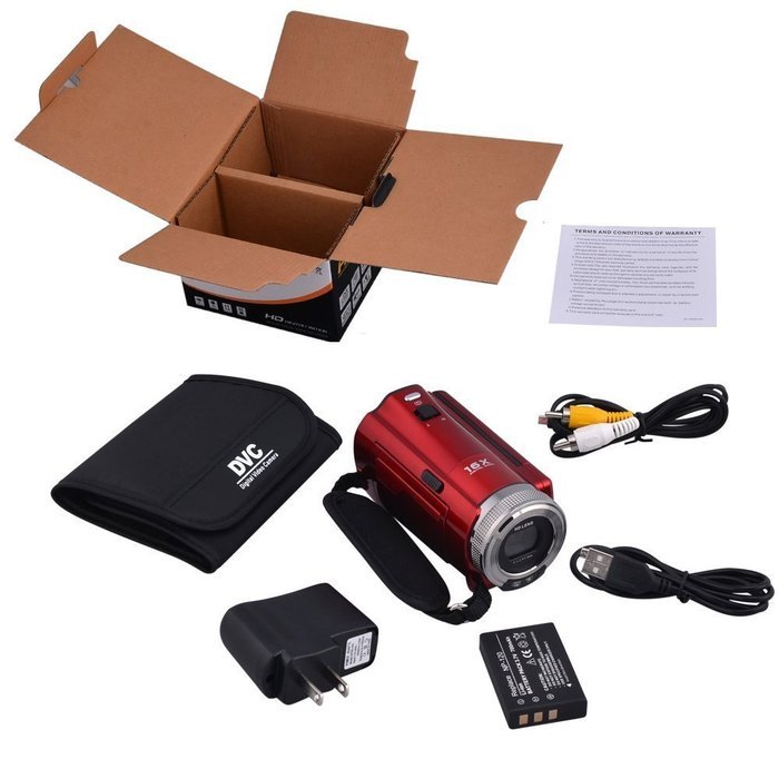 HD-C8 16MP High Definition Digital Video Camcorder Dv DVR 2.7'' TFT LCD 16x Zoom Hd Video Recorder Camera 1280...