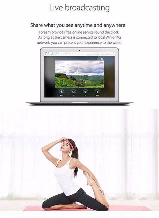 Foream Wireless Cloud Sport Action Camera 1920*1080P WiFi Mini Wearable Helmet Camera HD Video Recorder DV Broadcasting... N4