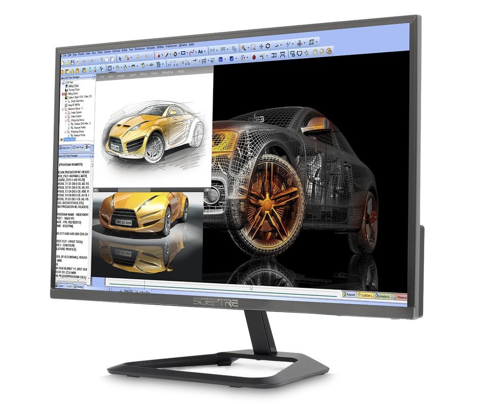 Sceptre E E225W-1920R 22" Ultra Thin LED Monitor Full HD 1080P HDMI, Metallic N2