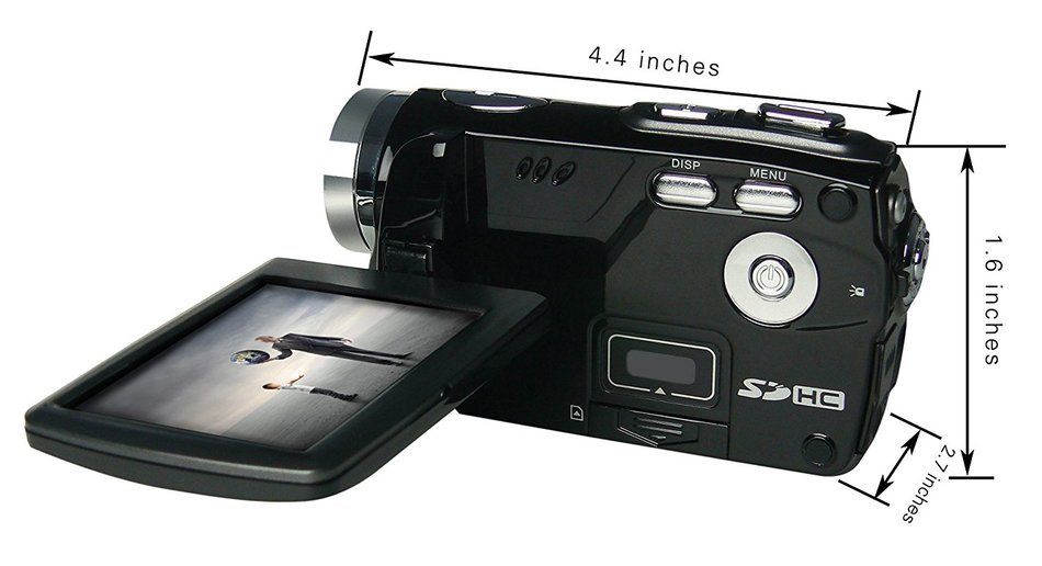 MARVUE Camcorder HD 720p 3 Inch Touch Screen Recorder Portable Digital Video Camera 16MP (HDVM32) N6