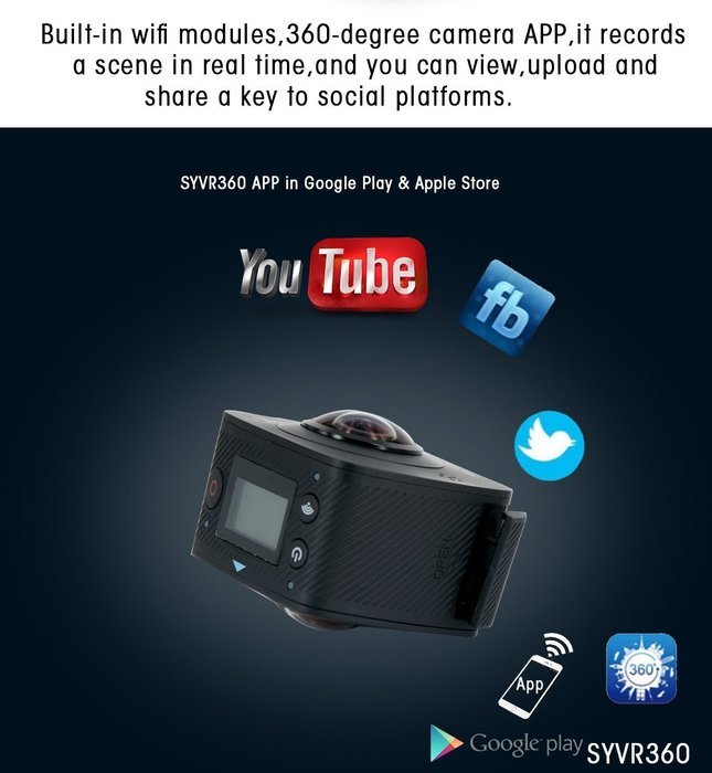VIGICA 720 Degree Panoramic Video Camera 0.96'' LCD 1440*1080PP 220 Degree Fisheye Wild-angle Lens Video Capture... N6