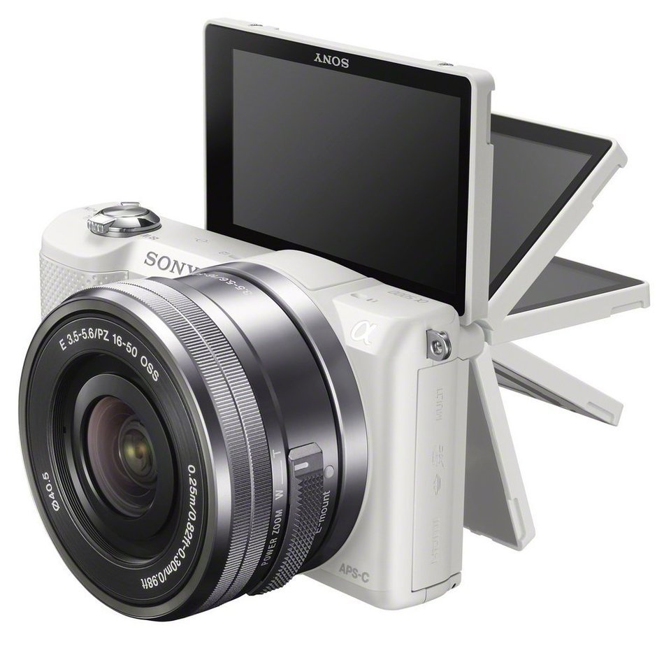 Sony A5000 ILCE5000LW.CEC Appareil photo num&eacute;rique hybride 20,1 Mpix Zoom optique 3x Blanc + Objectif 16-50 mm... N4