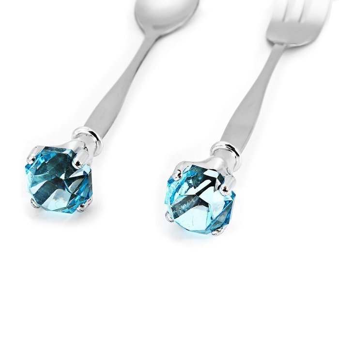 Stainless Steel Diamond Shaped Fork Spoon Tableware and Smooth Surface N4