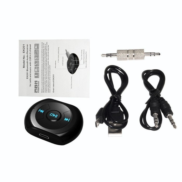 EK201 Bluetooth Receiver Bluetooth Music Receiver Wireless Audio Receiver 3.5mm AUX Hands-Free Car Kit for Car... N6
