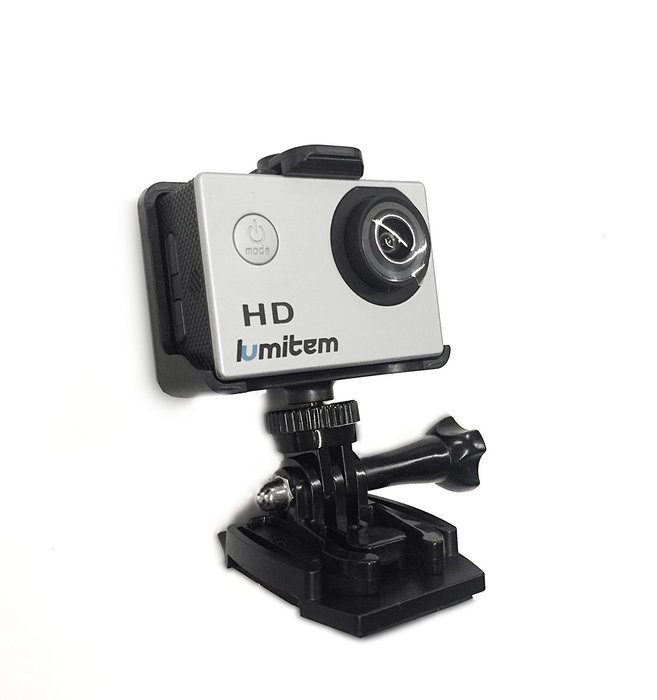LUMITEM SILVER ACTION CAMERA 2.0-Inch 1080P FHD Waterproof INCLUDING MEMORY & SELFIESTICK N6
