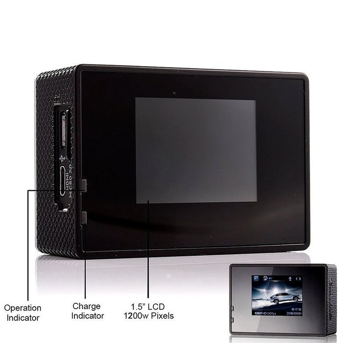 CasStar 1080P H.264 Sports DV Camera 1.5Inch LCD 12MP Display 170 Degree Wide Angle+ Full HD Lens Micro Hdmi Support... N6