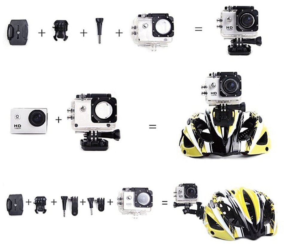 CasStar 1080P H.264 Sports DV Camera 1.5Inch LCD 12MP Display 170 Degree Wide Angle+ Full HD Lens Micro Hdmi Support... N9