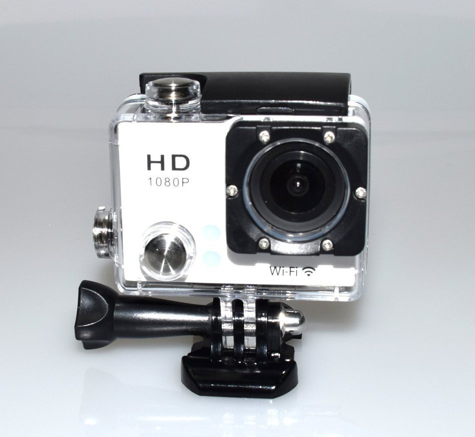 HD 1080P Sports Mini Wifi Video Camera 2" TFT Screen Action Diving with Waterproof Helmet Mount Kit SD05W(white) N2