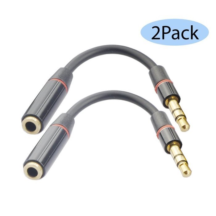 Seadream 2Pack 3-Pole Coiled 3.5mm Male Right Angle to 3.5mm Male Right Angle Stereo Audio Spring Aux Cable for... N9