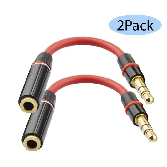 Seadream 2Pack 3-Pole Coiled 3.5mm Male Right Angle to 3.5mm Male Right Angle Stereo Audio Spring Aux Cable for... N10