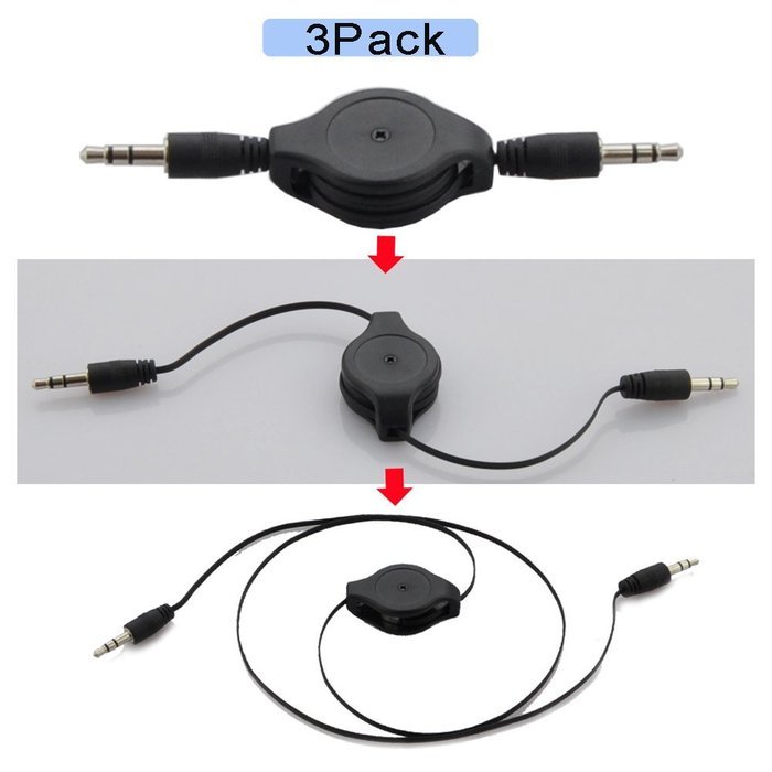 Seadream 2Pack 3-Pole Coiled 3.5mm Male Right Angle to 3.5mm Male Right Angle Stereo Audio Spring Aux Cable for... N11