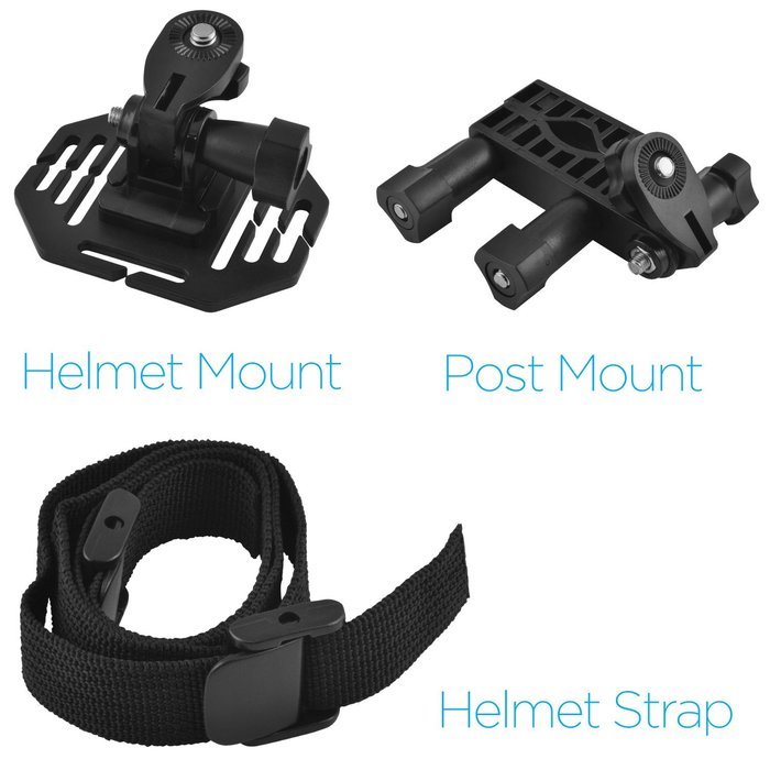 Ematic EVH625BL AVI Video Recording ActionCam HD with Post and Helmet Mount N3