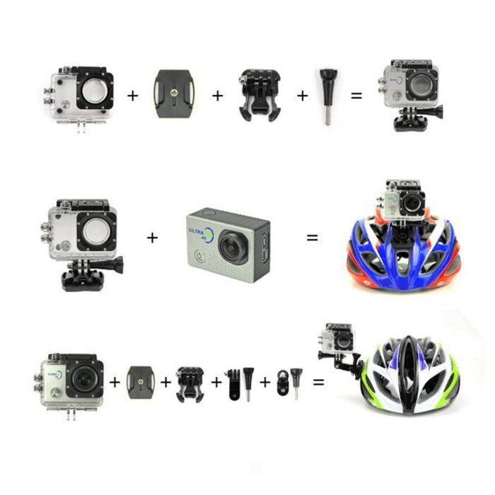 Boddenly Pro5000 HD Wifi 2.0LTPS 170&deg; Wide Angle Lens Sports Action Camera Kit (White+WiFi) N3