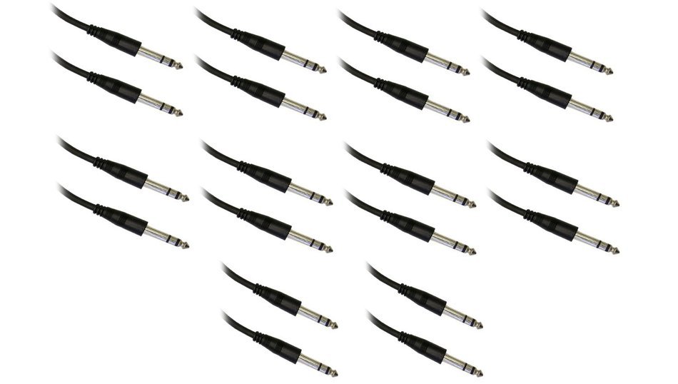 C&E CNE40292 6-Feet 1/4-Inch Stereo Audio Patch Cable, 1/4 Male N4
