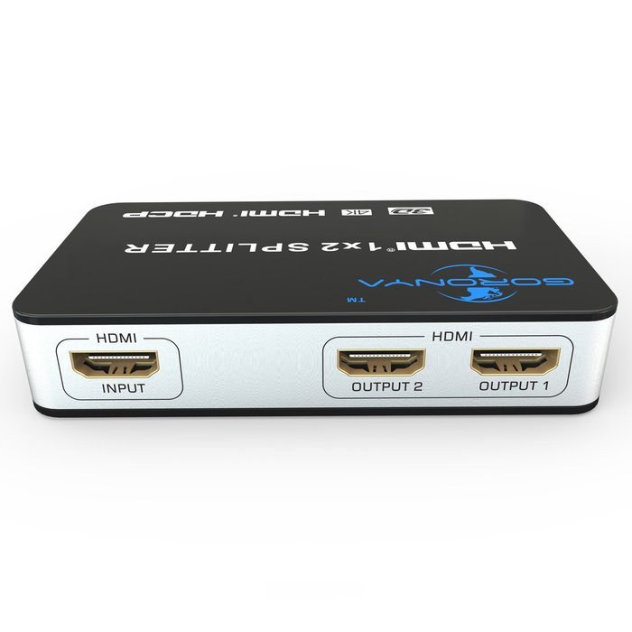 Goronya 1 x 2 HDMI V 1.4 Amplifier Splitter for Ultra HD 4K and 3D N7