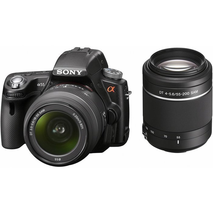 Sony DSLR ??55 (double zoom lens kit) SLT-A55VY [International Version, No Warranty]