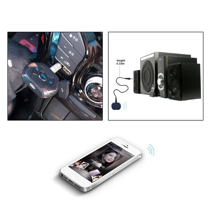 Bluetooth 4.0 Receiver A2DP Wireless Adapter for Home Audio Music Streaming Sound System with 3.5 mm Stereo Output... N3