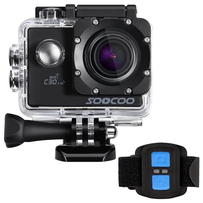 4K WIFI Sports Action Camera, SOOCOO UHD Waterproof Sports Video Camera 20MP 170&deg; Wide Angle 2.0 inch LCD Screen... N4