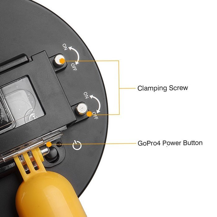 SHOOT 6" Dome Port with Underwater Waterproof Housing, Transparent Acrylic Lens, Floating Grips for GoPro Hero... N4