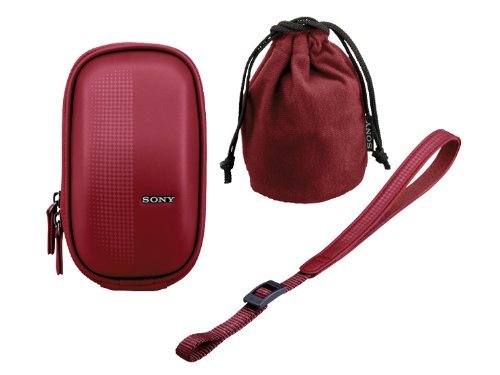 Sony Semi-soft Carrying Case for NEX-5 NEX-5N NEX-3 NEX-C3 | LCM-EMA R Red
