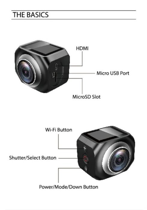 YSF Action VR WiFi Sports DV With Remote Control 220 degree Wide Angle lens LS30 Panoramic Camera