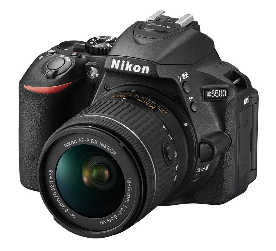 Nikon D5500 Digital SLR Camera - Black (24.2 MP, AF-P 18-55mm VR Lens Kit) 3-Inch LCD Screen - International Version... N4