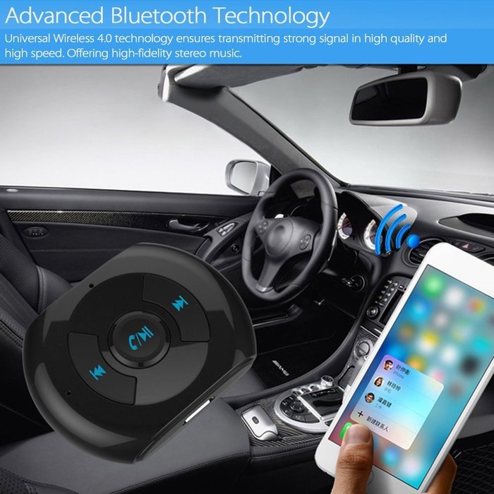 Docooler Bluetooth Receiver Bluetooth Music Receiver Wireless Audio Receiver 3.5mm AUX Hands-Free Car Kit for... N8
