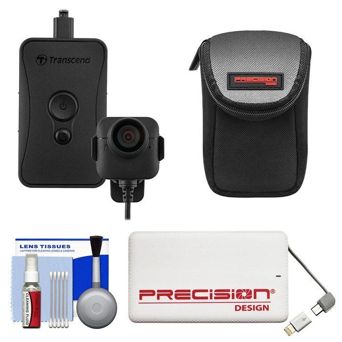 Transcend DrivePro Body 52 1080p HD Wi-Fi Video Camera Camcorder with 5000mAh Power Bank Charger + Case + Kit N3