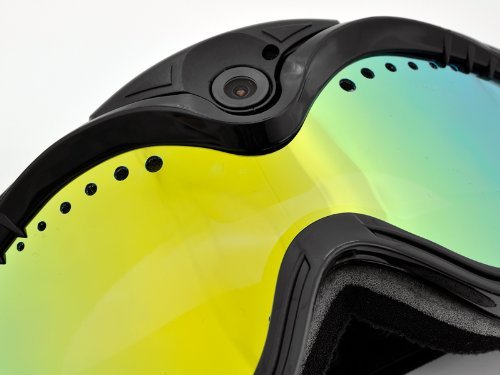 Skiing Goggles with Built-in Sports Action Camera Featuring 720p HD Resolution Recoding and a Cool 130 Degree...