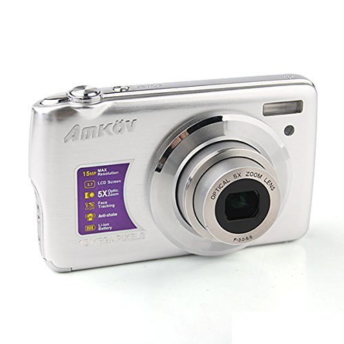 Amkov 800-OE 2.7 Inch LCD 15.0MP Digital Camera Silver N8
