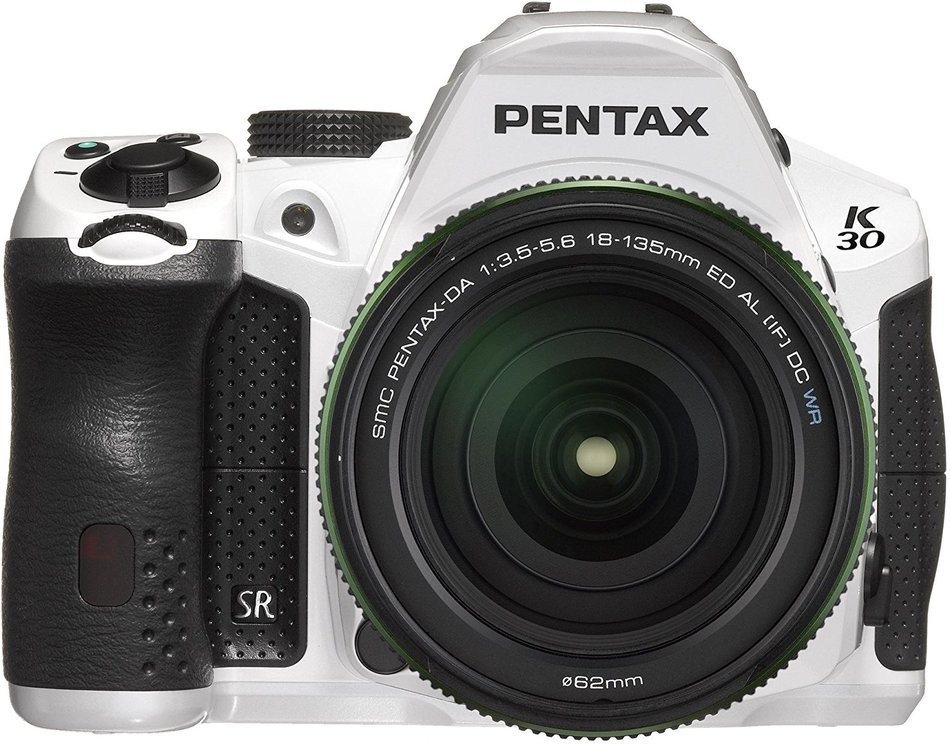 Pentax K-30 16 MP CMOS Digital SLR 18-135 WR Lens Kit Crystal White N3