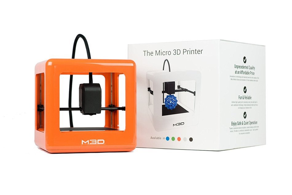 The Micro 3D Printer Retail Edition - [Clear] Auto-calibrating 3D Printer, Assorted 3D Ink - 1 Spool, 1.75mm,... N16