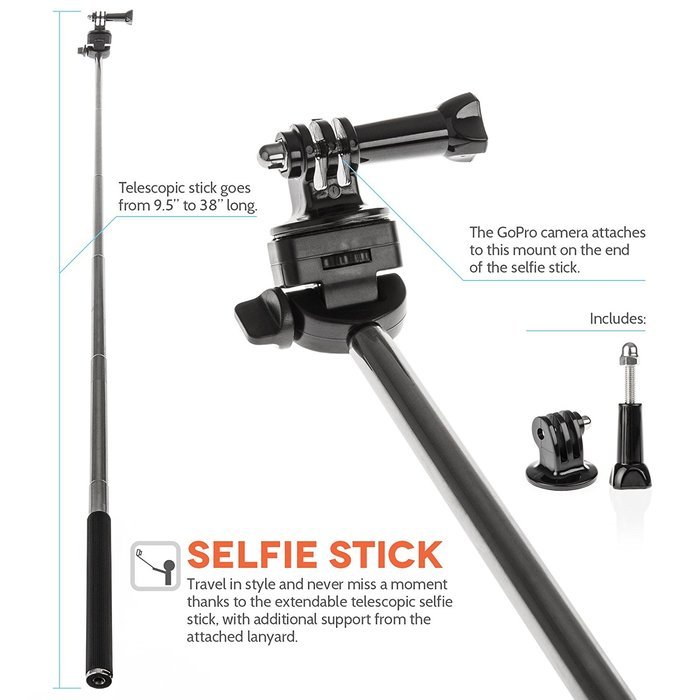 Yousave Accessories Ultimate 6 Piece GoPro Action Camera Accessory Bundle For GoPro HD & Hero 2 / 3 / 3+ / 4 N6