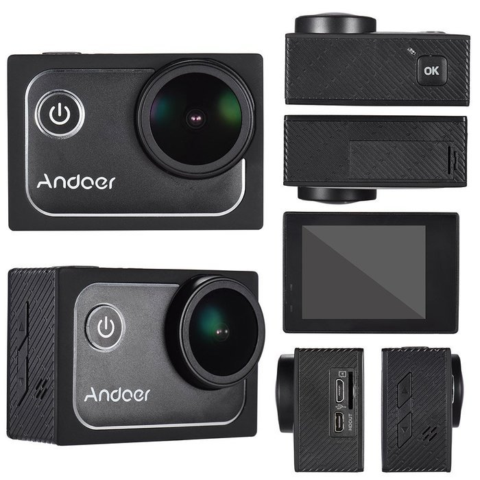 Andoer 4K Action Sports Camera 30FPS 1080P 60FPS Full HD DV 16M 2.0in LTPS LCD Screen Wifi Waterproof 173&deg;Wide... N19