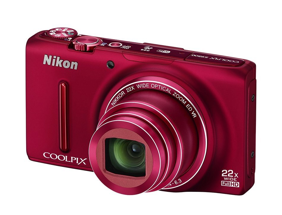 Nikon COOLPIX S9500 digital camera optical zoom 22 times the Wi-Fi-enabled Red Velvet S9500RD N5