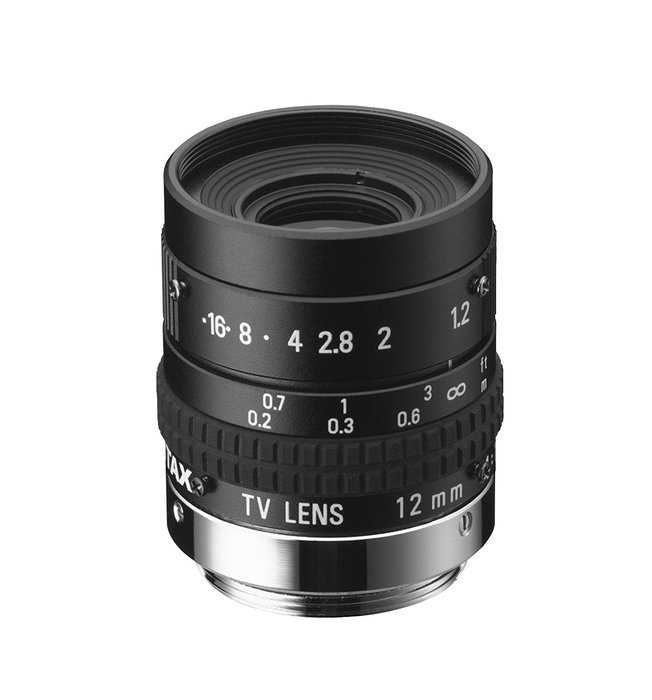 Ricoh FL-HC1212B-VG 1/2" 12mm F1.2 Manual Iris C-Mount Lens w/ Locking Screws