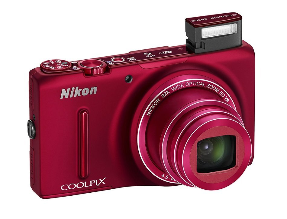 Nikon COOLPIX S9500 digital camera optical zoom 22 times the Wi-Fi-enabled Red Velvet S9500RD N7